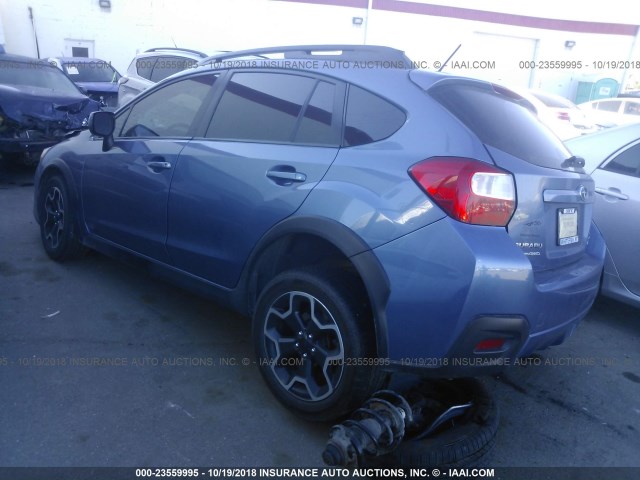 JF2GPACC9E8220639 - 2014 SUBARU XV CROSSTREK 2.0 PREMIUM BLUE photo 3