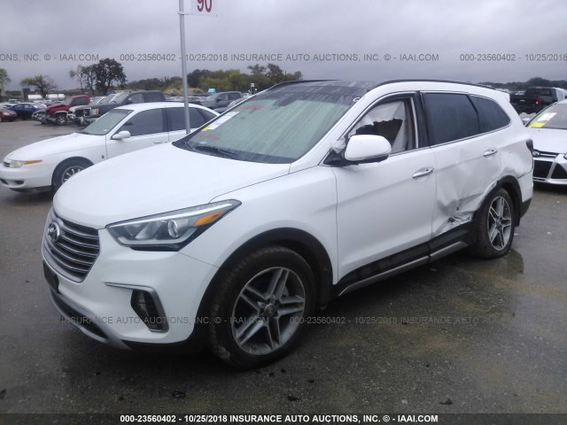 KM8SRDHF3HU213488 - 2017 HYUNDAI SANTA FE SE/LIMITED WHITE photo 6