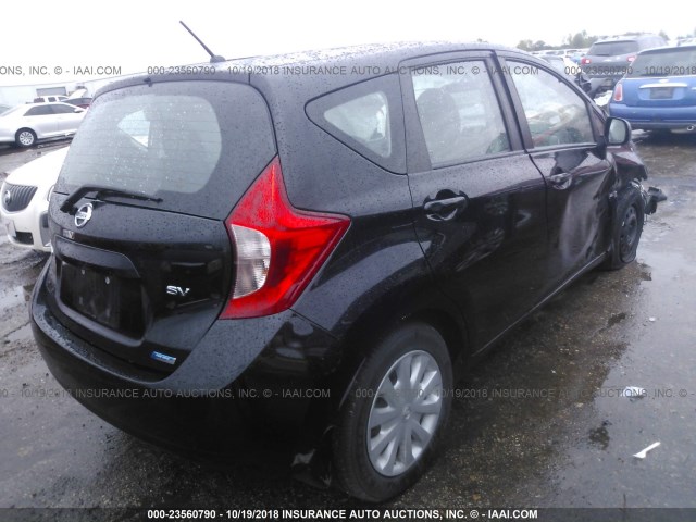 3N1CE2CP9EL374509 - 2014 NISSAN VERSA NOTE S/S PLUS/SV/SL BLACK photo 4