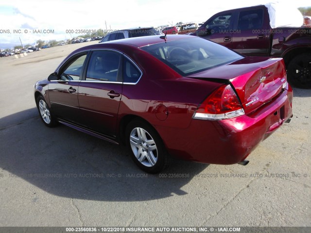 2G1WB5E30E1174904 - 2014 CHEVROLET IMPALA LIMITED LT RED photo 3