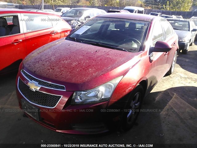 1G1PF5S93B7171401 - 2011 CHEVROLET CRUZE RED photo 2