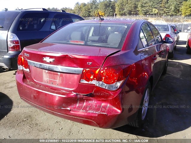 1G1PF5S93B7171401 - 2011 CHEVROLET CRUZE RED photo 4