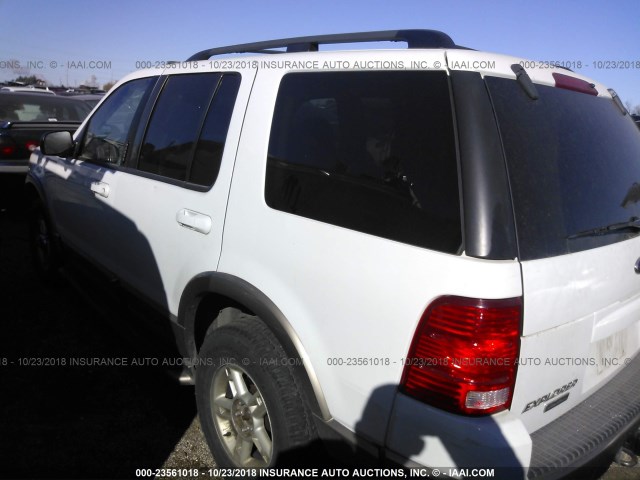 1FMZU74W72ZC50669 - 2002 FORD EXPLORER EDDIE BAUER WHITE photo 3