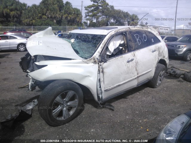 2HNYD2H66AH527821 - 2010 ACURA MDX TECHNOLOGY WHITE photo 2