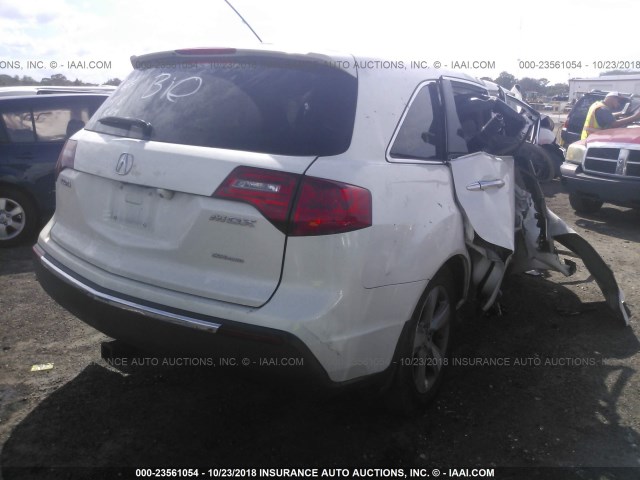 2HNYD2H66AH527821 - 2010 ACURA MDX TECHNOLOGY WHITE photo 4