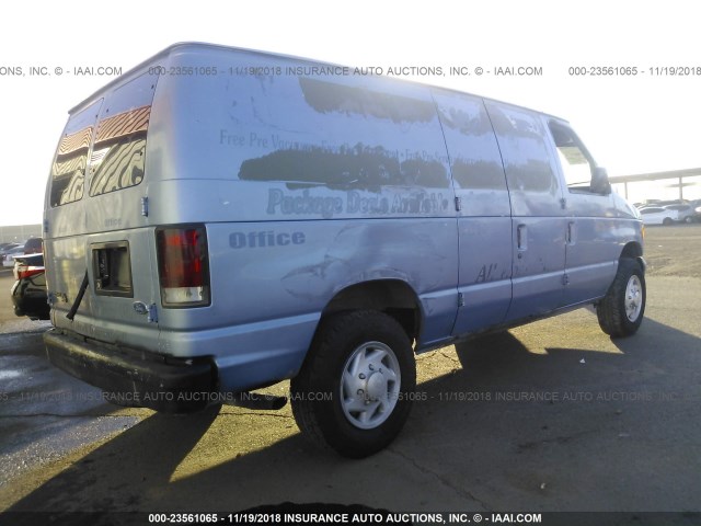 1FTHE24H9THB13824 - 1996 FORD ECONOLINE E250 VAN BLUE photo 4