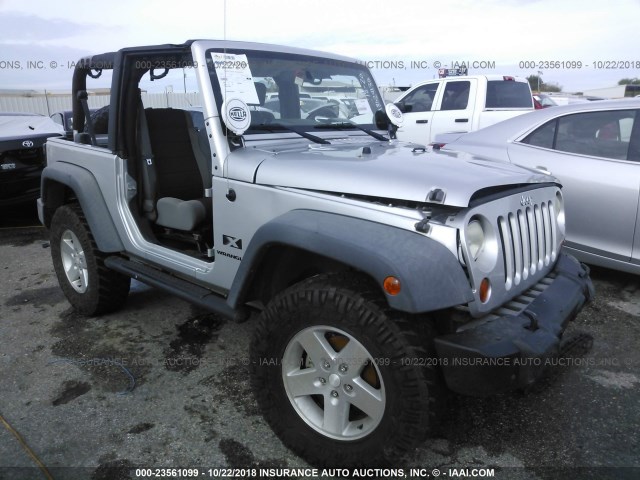 1J4FA24187L179350 - 2007 JEEP WRANGLER X SILVER photo 1