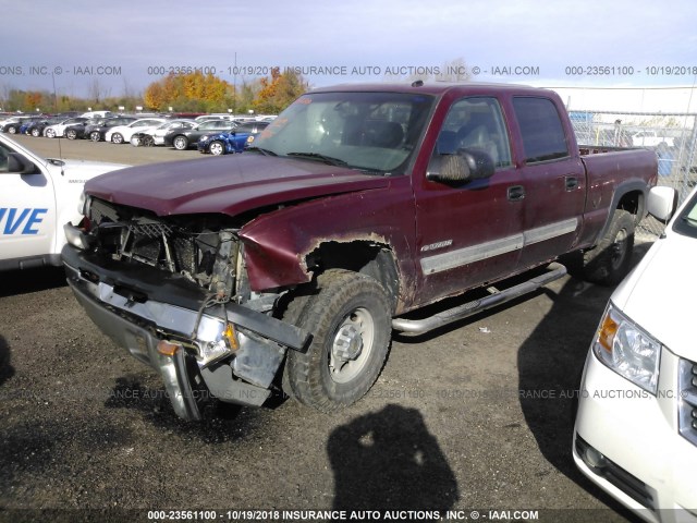 1GCGK13U83F231369 - 2003 CHEVROLET SILVERADO K1500 HEAVY DUTY MAROON photo 2