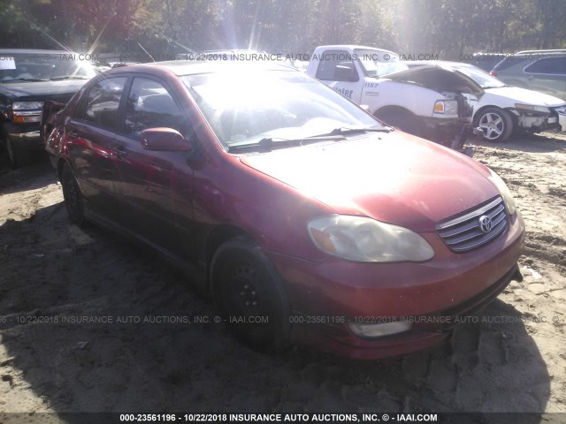 2T1BR32E13C098488 - 2003 TOYOTA COROLLA CE/LE/S RED photo 1