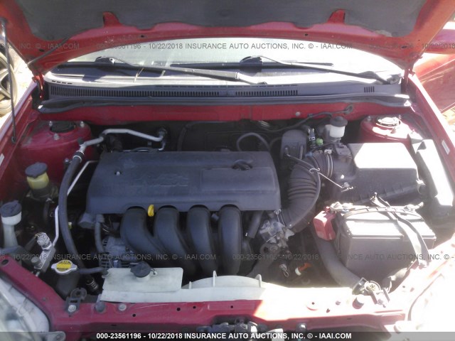 2T1BR32E13C098488 - 2003 TOYOTA COROLLA CE/LE/S RED photo 10