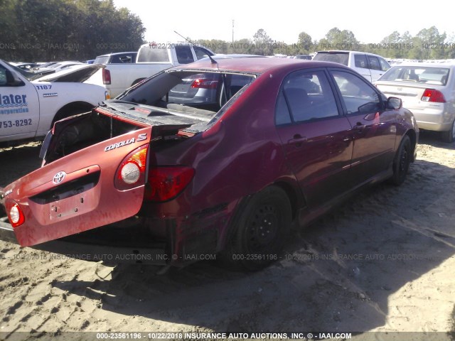 2T1BR32E13C098488 - 2003 TOYOTA COROLLA CE/LE/S RED photo 4