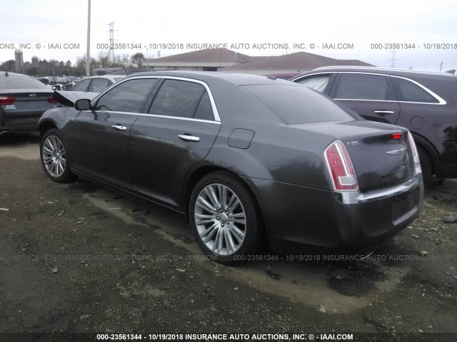 2C3CCAEG5DH600437 - 2013 CHRYSLER 300C GRAY photo 3