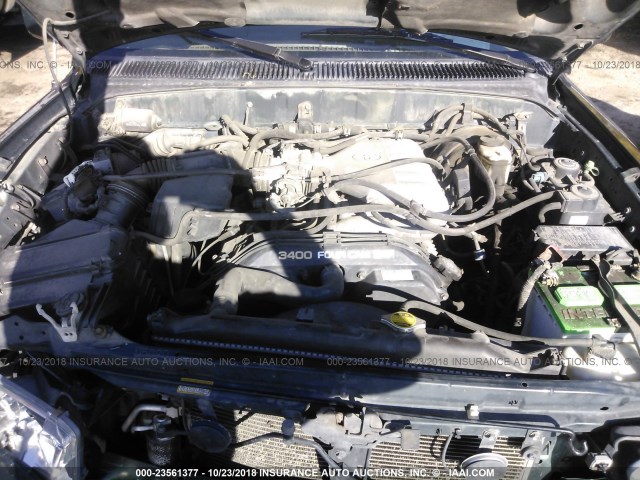 JT3HN86R9Y0296385 - 2000 TOYOTA 4RUNNER SR5 GREEN photo 10