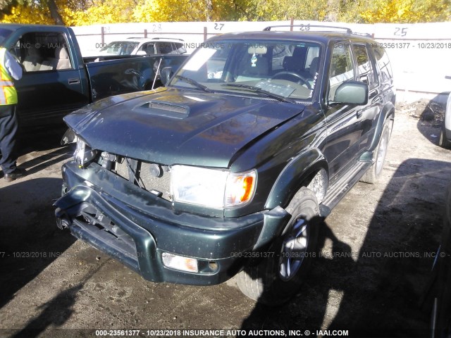 JT3HN86R9Y0296385 - 2000 TOYOTA 4RUNNER SR5 GREEN photo 2