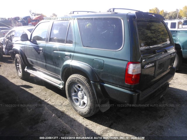 JT3HN86R9Y0296385 - 2000 TOYOTA 4RUNNER SR5 GREEN photo 3