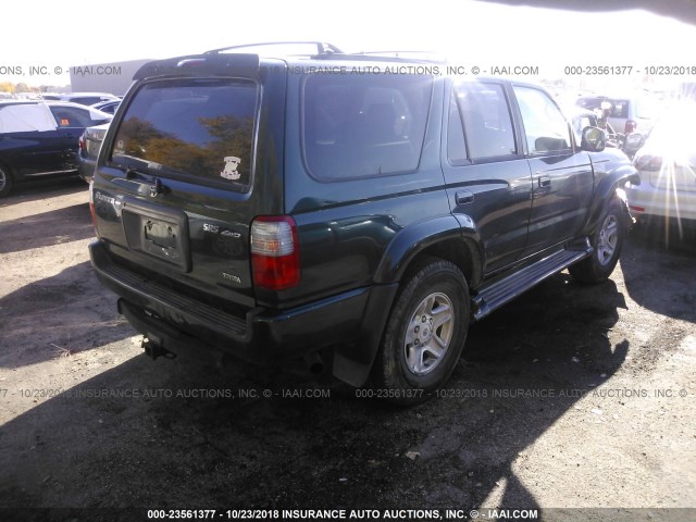 JT3HN86R9Y0296385 - 2000 TOYOTA 4RUNNER SR5 GREEN photo 4