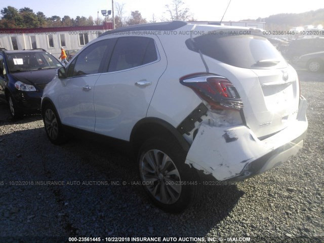 KL4CJESB7JB656539 - 2018 BUICK ENCORE PREFERRED WHITE photo 3