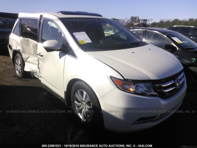 5FNRL5H67FB030059 - 2015 HONDA ODYSSEY EXL WHITE photo 1