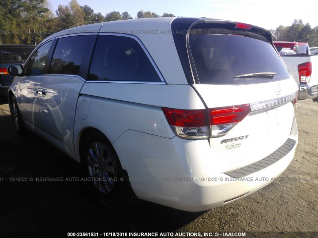 5FNRL5H67FB030059 - 2015 HONDA ODYSSEY EXL WHITE photo 3