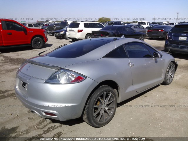 4A31K5DF6CE003810 - 2012 MITSUBISHI ECLIPSE GS SPORT SILVER photo 4