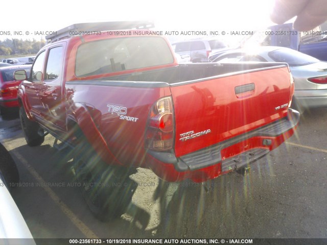 5TELU42N37Z406219 - 2007 TOYOTA TACOMA DOUBLE CAB 红色 照片 3