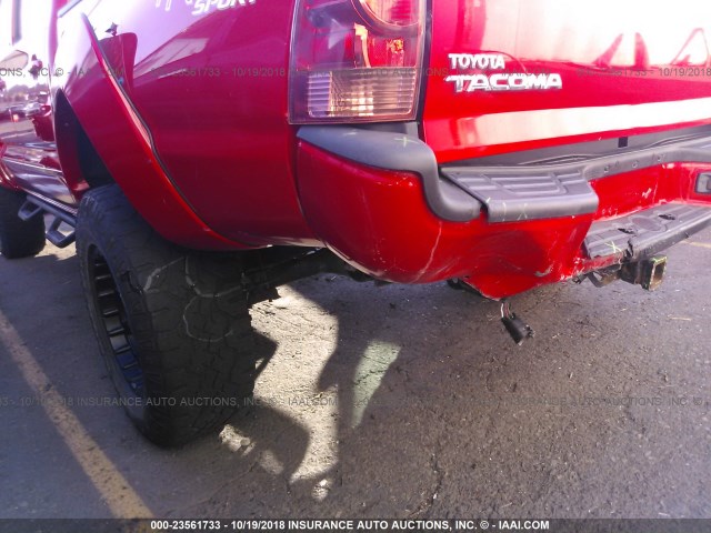 5TELU42N37Z406219 - 2007 TOYOTA TACOMA DOUBLE CAB 红色 照片 6