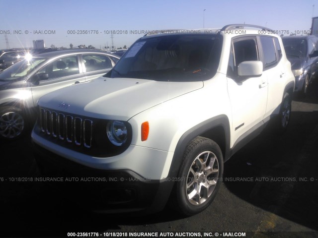 ZACCJABT7FPB18010 - 2015 JEEP RENEGADE LATITUDE WHITE photo 2