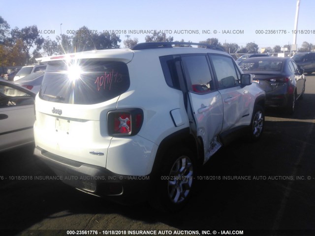 ZACCJABT7FPB18010 - 2015 JEEP RENEGADE LATITUDE WHITE photo 4