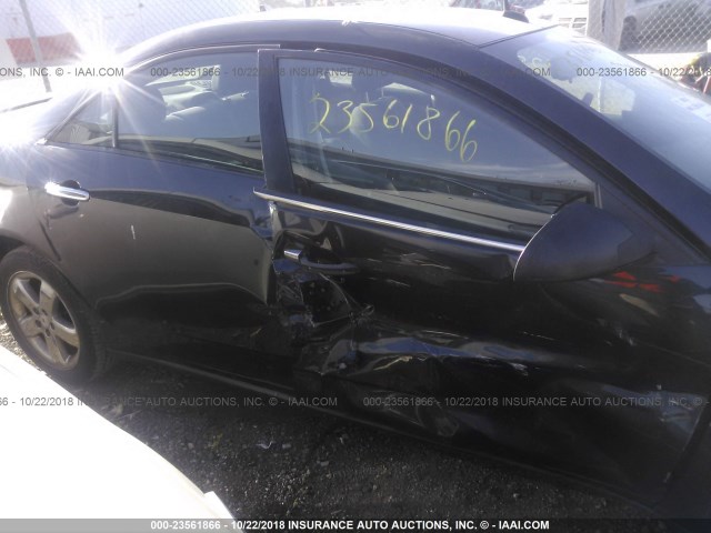 1G2ZG57N484302420 - 2008 PONTIAC G6 SE BLACK photo 6