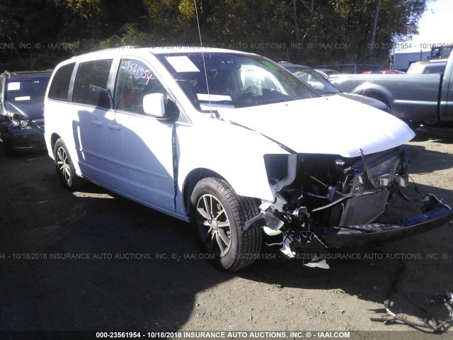 2C4RDGCG6HR671767 - 2017 DODGE GRAND CARAVAN SXT WHITE photo 1