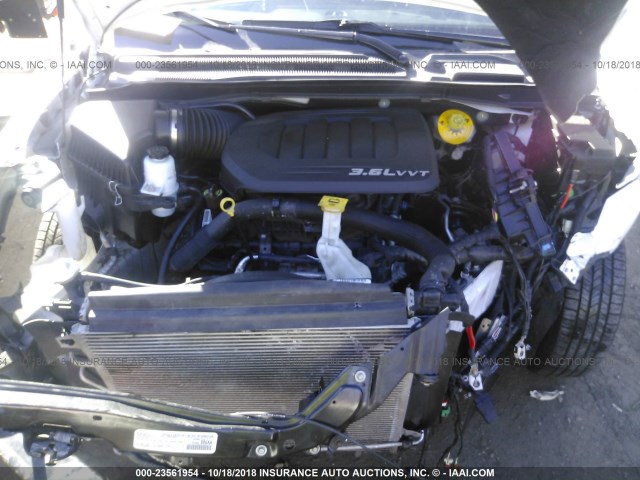 2C4RDGCG6HR671767 - 2017 DODGE GRAND CARAVAN SXT WHITE photo 10