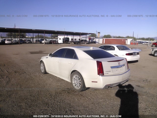1G6DF5EYXB0104187 - 2011 CADILLAC CTS LUXURY COLLECTION WHITE photo 3