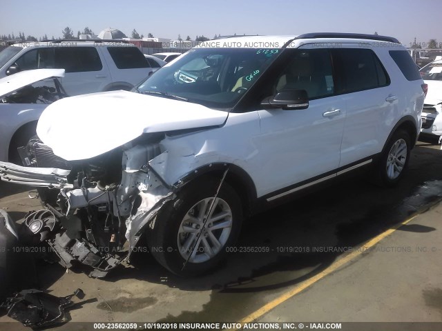 1FM5K7D84GGA26252 - 2016 FORD EXPLORER XLT WHITE photo 2