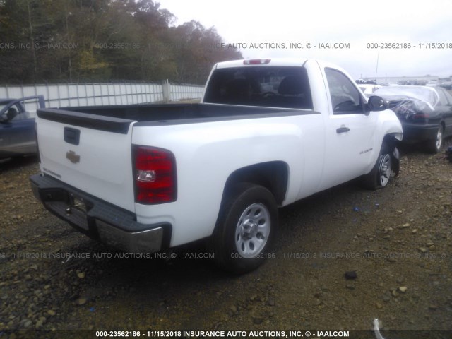 1GCNCPEX8DZ227594 - 2013 CHEVROLET SILVERADO C1500 WHITE photo 4