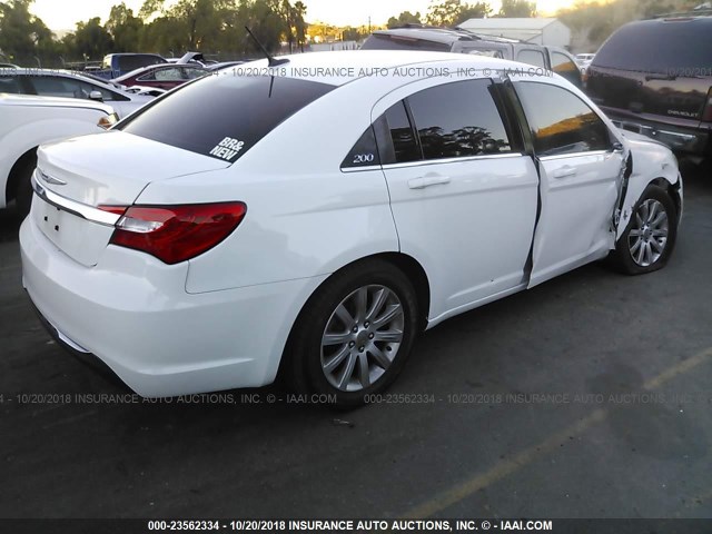 1C3CCBBB0DN545336 - 2013 CHRYSLER 200 TOURING WHITE photo 4