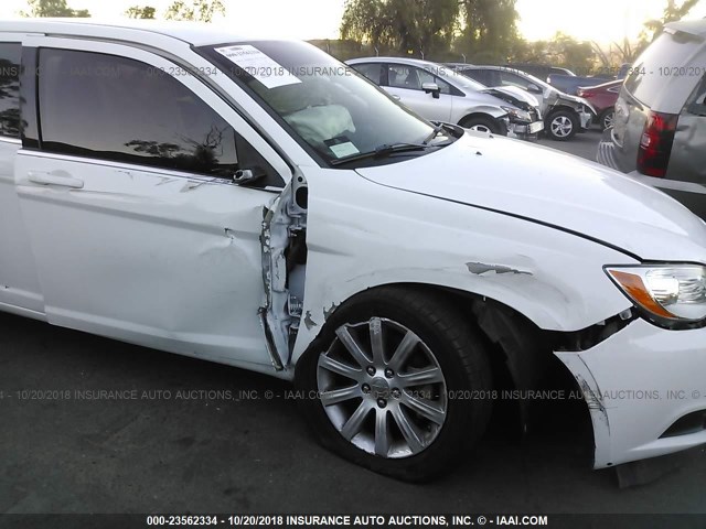 1C3CCBBB0DN545336 - 2013 CHRYSLER 200 TOURING WHITE photo 6