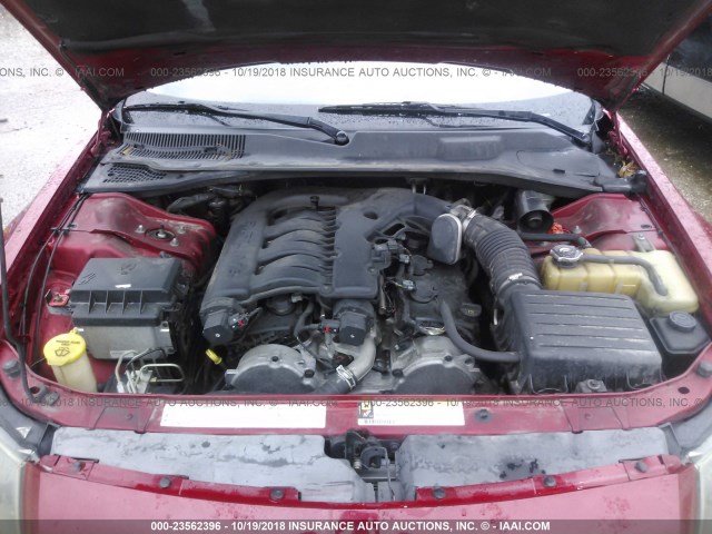 2D4FV47V87H626134 - 2007 DODGE MAGNUM SXT RED photo 10