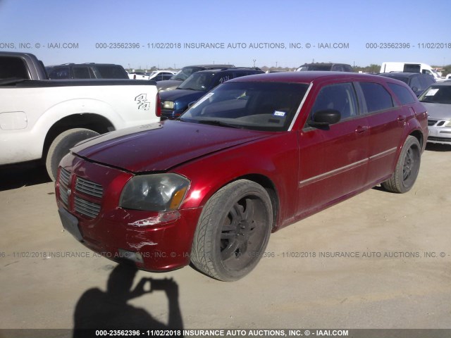 2D4FV47V87H626134 - 2007 DODGE MAGNUM SXT RED photo 2