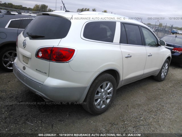 5GAKRCEDXCJ185797 - 2012 BUICK ENCLAVE WHITE photo 4