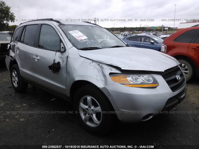 5NMSG13D58H191449 - 2008 HYUNDAI SANTA FE GLS SILVER photo 1