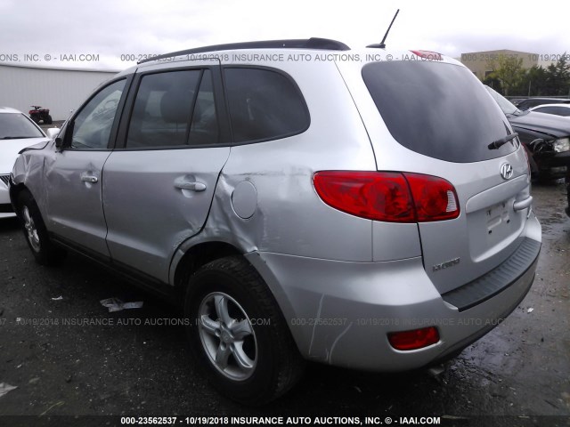 5NMSG13D58H191449 - 2008 HYUNDAI SANTA FE GLS SILVER photo 3