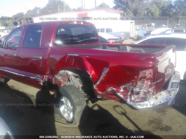 1D7HE58N76S645216 - 2006 DODGE DAKOTA QUAD LARAMIE RED photo 6