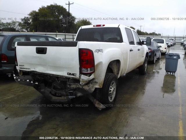 1GT12ZCG1EF116615 - 2014 GMC SIERRA K2500 HEAVY DUTY WHITE photo 4