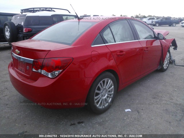 1G1PH5SB8E7462171 - 2014 CHEVROLET CRUZE ECO RED photo 4