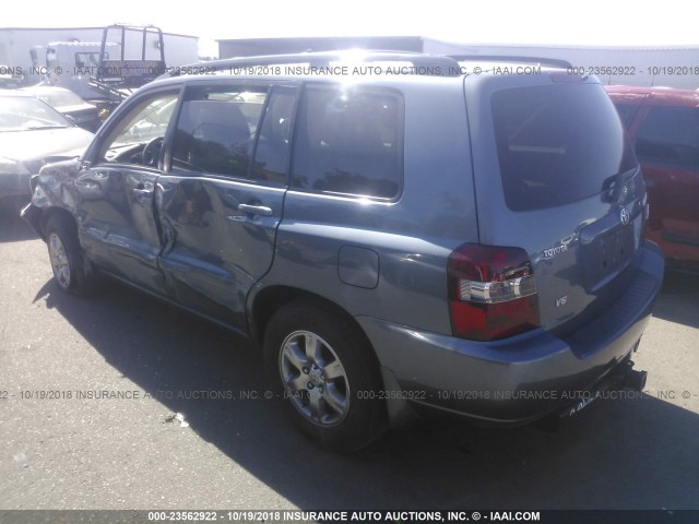 JTEDP21A240009350 - 2004 TOYOTA HIGHLANDER LIMITED BLUE photo 3