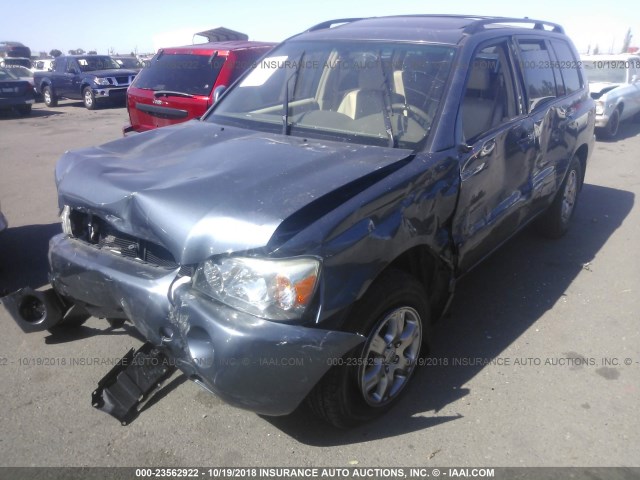 JTEDP21A240009350 - 2004 TOYOTA HIGHLANDER LIMITED BLUE photo 6