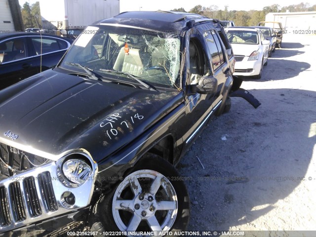 1J4GK58K16W153479 - 2006 JEEP LIBERTY LIMITED BLACK photo 6