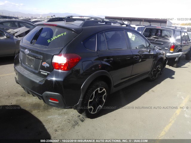 JF2GPANC2HH234870 - 2017 SUBARU CROSSTREK LIMITED BLACK photo 4