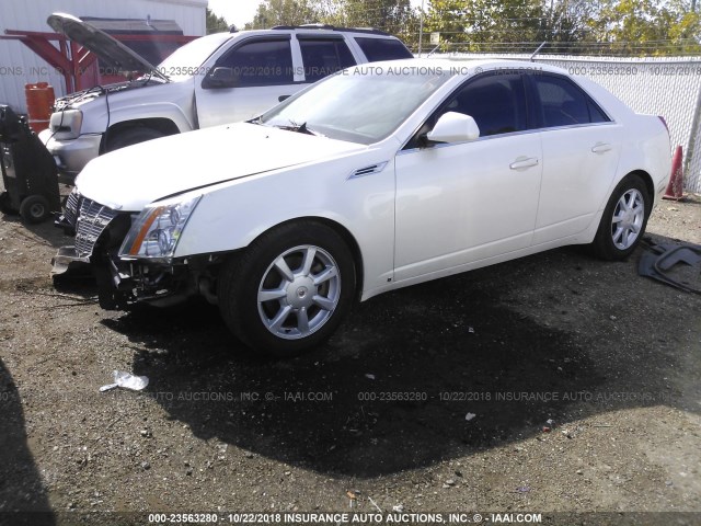 1G6DP57V680126146 - 2008 CADILLAC CTS HI FEATURE V6 WHITE photo 2