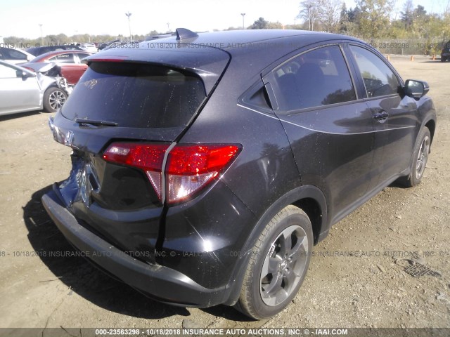 3CZRU5H5XJG706392 - 2018 HONDA HR-V EX BLACK photo 4